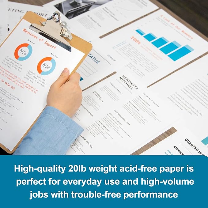BAZIC Products Tree Free Copy Paper - 8.5 X 11 Made From Sugarcane Fiber, Smooth Printer Paper for Daily Use, Reliable Copy & Printing Paper Ideal for Home, Office and School, 500/Ream