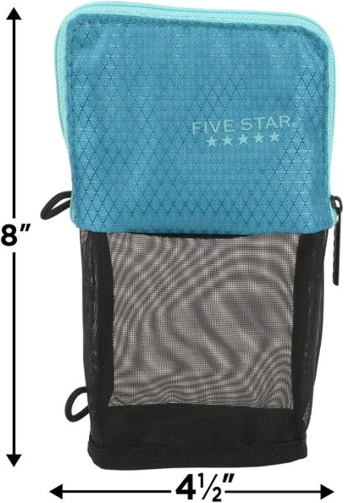 Five Star Stand 'N Store Pencil Pouch, Fits 3-Ring Binder, Pencil Case, Assorted Colors, Color Will Vary, 1 Count (50516)