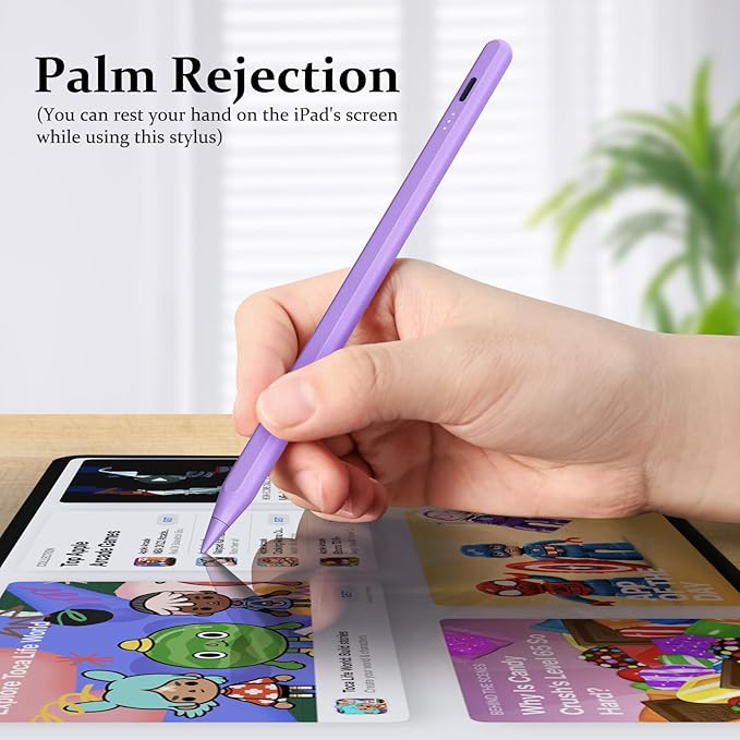 MEKO 8 Pack Replacement Tips for MEKO Fast Charging iPad Pencil ONLY-Purple