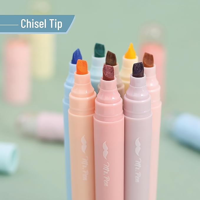 Mr. Pen- Aesthetic Highlighters, 8 pcs, Vintage Pastels Colors, Cute Highlighters Assorted Colors for Journaling, Highlighting, Underlining, Fast Dry, Back to School Supplies