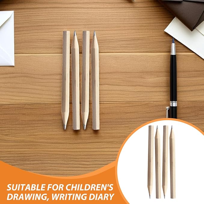 200pcs Mini Wood Pencils - 3.38'' Short Hb Writing Tool For Kid Beginner Writing Drawing Sketching - Art Drafting Pencils For Classroom School Supplies