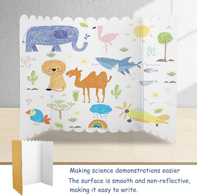 4Pcs Tri Fold Boards 25x16 Inches Display Board Corrugated Project Boards Small Display Boards Science Fair Board Poster Board for Science Fairs, School Projects and Business Project