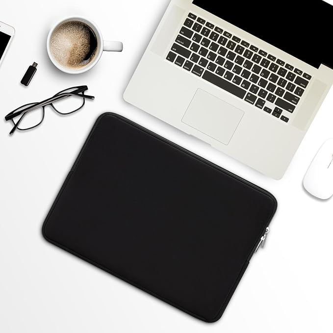 RAINYEAR 16 Inch Laptop Sleeve Soft Case Padded Bag Specially Compatible with 16" MacBook Pro M1 M2 M3 M4 M5 Pro/Max A2141 A2485 A2780 A2991 A3403 A3186 A3428 A3429 (Black)