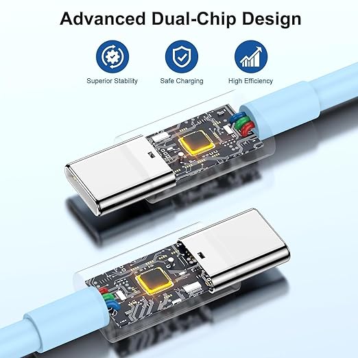 iPhone 17 16 15 Charger/6ft Type C to C Charging Cable Cord Long,USB C Fast Charging Block Plug for Apple iPhone 17 Pro Max/17 Air/16 Pro/16/15 Plus/AirPods/iPad/mini Plug Cube Birck Box Power Adapter