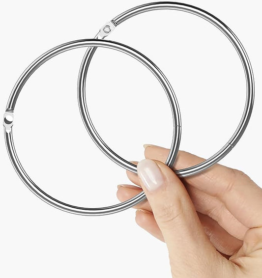 Optomni 2 Inch Binder Rings, 35 Pack Heavy Duty Loose Leaf Metal Book Rings for Index Cards, Flash Cards, Loose Leaf Paper, School, Office, Home