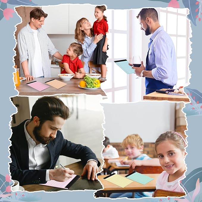 12 PCS 4" x 6" Small Legal Pad College Ruled Lined Mini Legal Pad 80 GSM Pastel Colored Memo Notepad 30 Sheets Memo & Scratch Notepad for Home Office School Work Business To Do List Grocery List