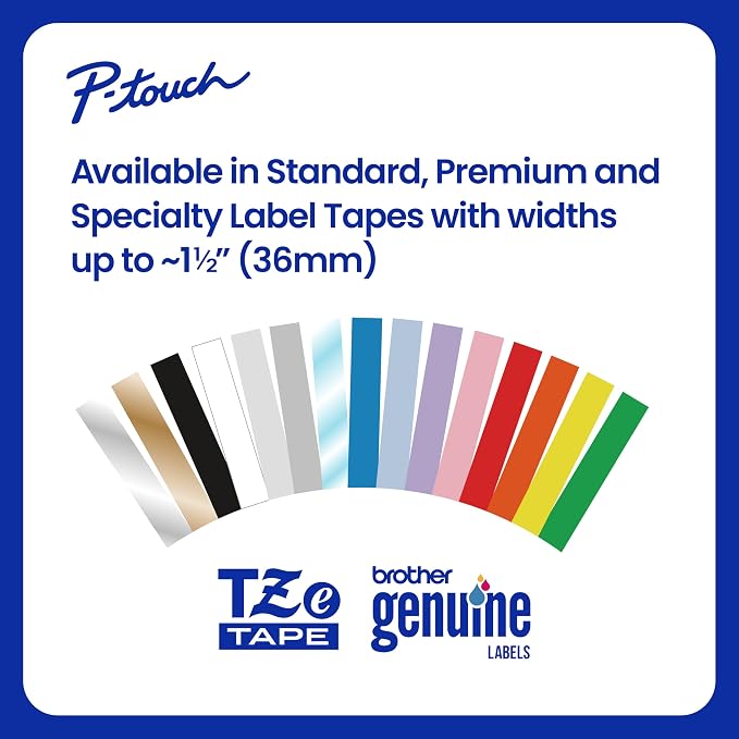 Brother Genuine P-Touch, TZe-6312PK Tape ½” (12mm) 2-Pack Laminated P-Touch Tape, Black On Yellow Perfect for Indoor Or Outdoor Use, Water Resistant, 26.2 Ft. (8M)