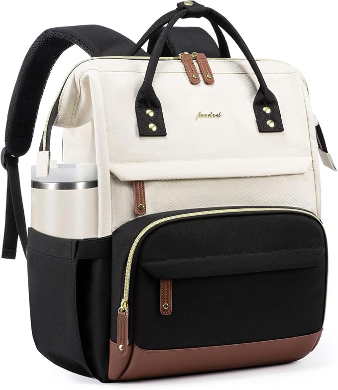 Focdod Backpack for Women 17 Inch Laptop Backpack Work Business Backpacks Purse Computer College Carry on Backpacks Nurse Bag Backbag Casual Daypack for Travel Black