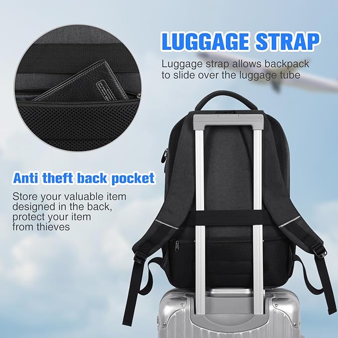 Paude Backpack for Men and Women,School Backpack for Teens,15.6 inch Laptop Backpack with USB Charging port for Business College Travel