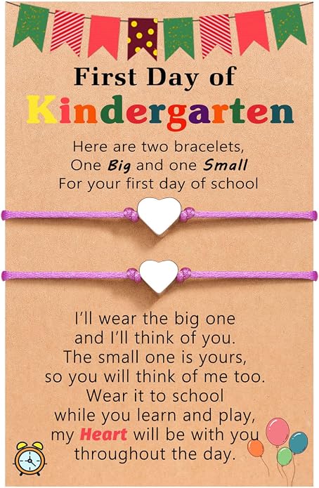 UNGENT THEM Big & Small Heart Bracelets Back to School Gifts for Girls