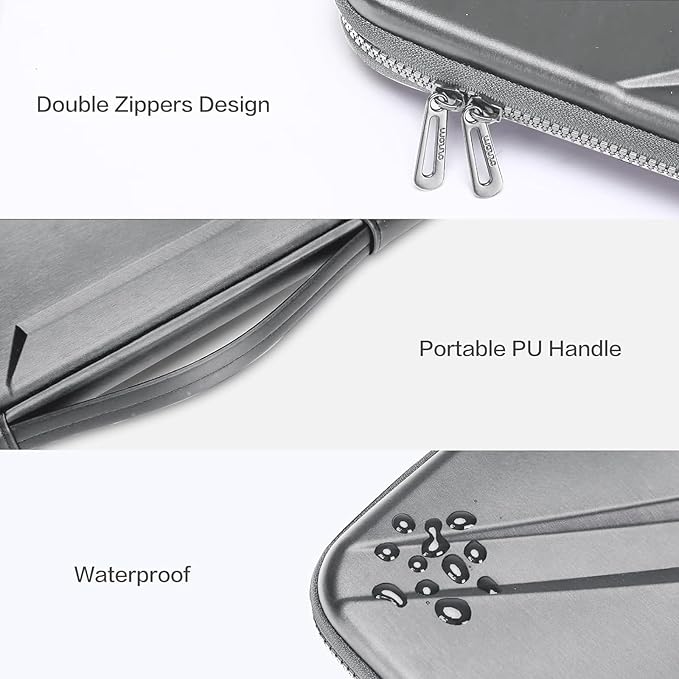 MOSISO Laptop Case 15.6 inch, 15-16 inch Laptop Sleeve Compatible with MacBook Pro 16 / Air 15, HP Acer Dell Lenovo ASUS,Artistic Geometric EVA Carrying Case Hard Shell with Handle, Gray