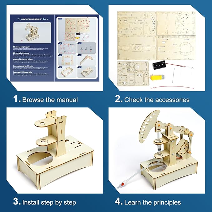 STEM Science Kits for Kids Ages 8-12, Wood Arts and Craft Kits for Boys 6-8, Wooden 3D Puzzles, STEM Toys for Boys Girls Age 8-12 5-7 8 10 12 13 14 Gift Idea.