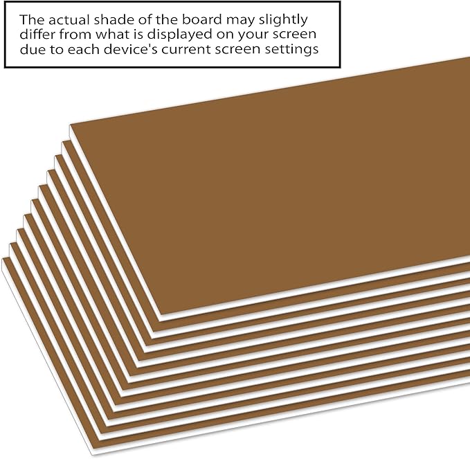 BAZIC Products Foam Board 20" X 30" Brown, Colored Foam Boards 3/16 Inch Thickness, 4 Count, Presentation Signboards School Craft Project Framing Display