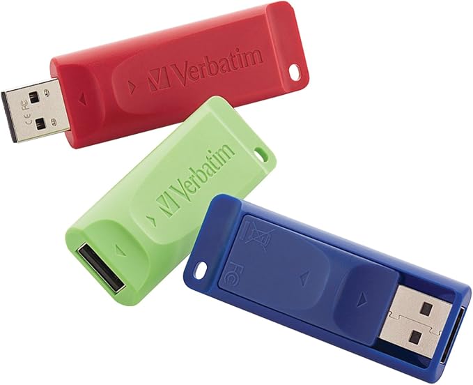 Verbatim Store 'n' Go USB Flash Drive 2.0, 16GB, Multi (Pack of 3)