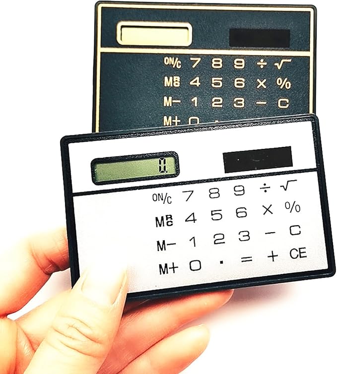 Solar Power Calculator 8 Digit Display Basic Standard Calculators Thin Calculator for Business Office School