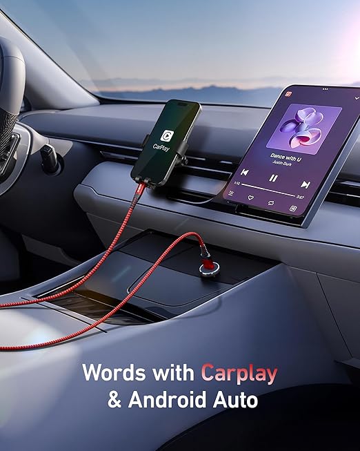 USB to USB C Cable Fast Charging [2 Pack 10FT], USB A to USB C Cable for Car, Durable Braided USB Type C iPhone Charger USBC Cord for iPhone 17/16/15/Pro Max/Plus, Samsung Galaxy S23 and More-Red