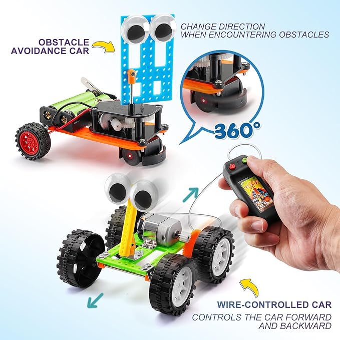 Yutin 10 in 1 STEM Kits for Kids, Wood Craft Robot Building Kit for Boys Age 8-10 8-12, DIY Science Building Projects for 8, 3D Wooden Puzzles, STEM Science Crafts for Girls Age 8 9 10 11 12 14