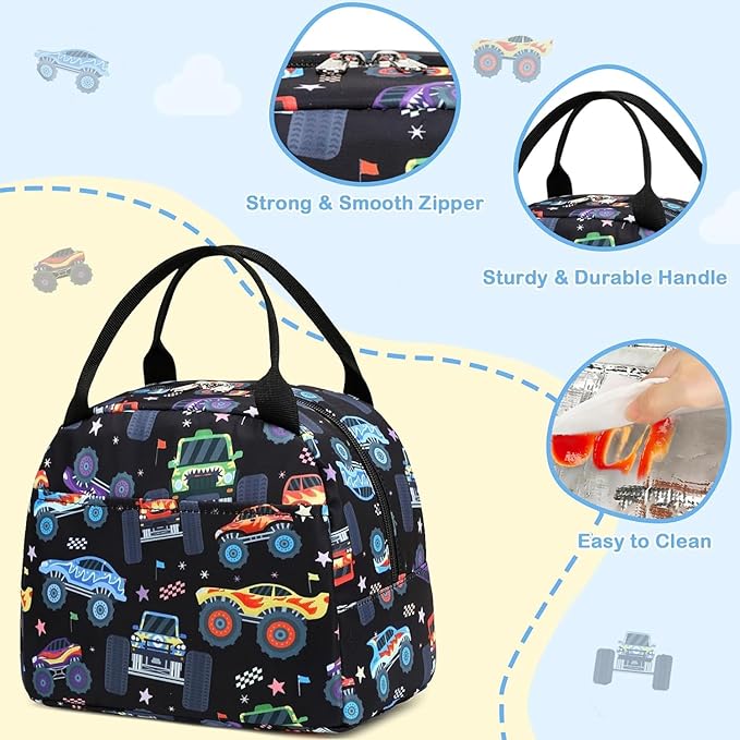 CAMTOP kids lunch bag Cute Insulated lunch box for Boys & Girls Leakproof loncheras for school