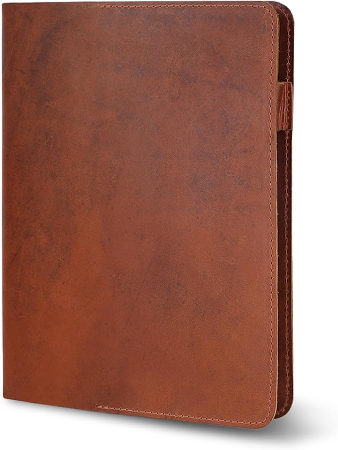 Tan B5 Journal Cover for Field Notes - 7.5x10 in XL Leather Notebook Cover Planner Cover, Refillable Leather Journal Cover, Composition Notebook Cover & Handmade Diary Cover for Travel