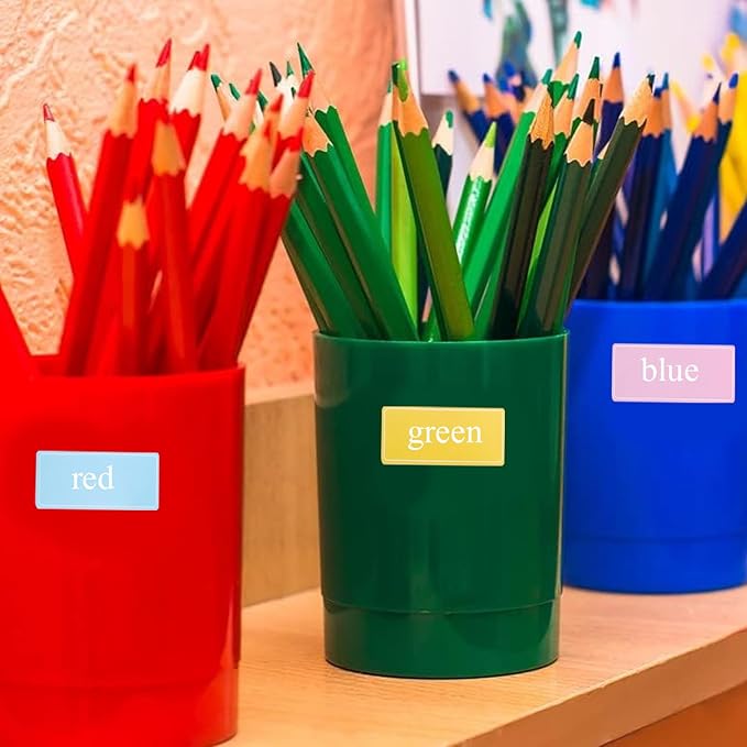 220 pcs Name Tags Colored Name tag Stickers Label Stickers for Classroom Personalized Name Tags Sticker Moving nametags Sticky Freezer Labels for Storage Bins Clothes folders Bottles School Supplies