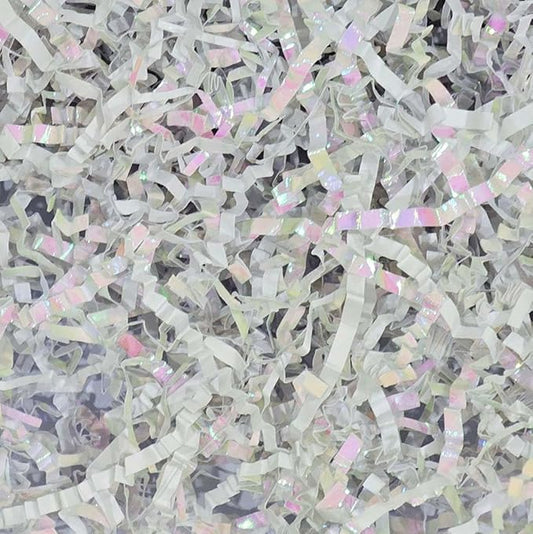GoooodGift - 3 oz - Diamond White - Crinkle Cut Paper Shred Filler for Gift Wrapping, Gift Box Stuffing Birthdays, Basket Filling Mother's Day Christmas