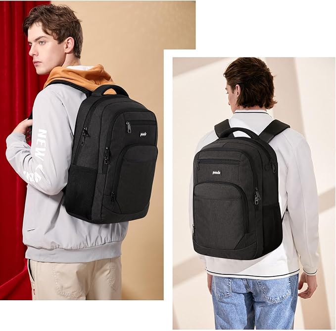 Paude Backpack for Men and Women,School Backpack for Teens,15.6 inch Laptop Backpack with USB Charging port for Business College Travel