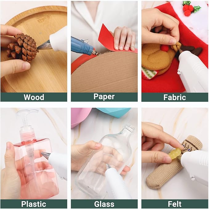 Glitter Silver Hot Melt Glue Stick, Manarty 24 PCS 0.43 Dia x 8" Long Fbric Glue Sticks for DLY, Adhesive Hot Melt Gluing Sticks for Crafting, Woodworking, Decoration, Bonding Repair, Wax Sealing