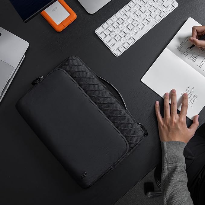 tomtoc 360 Protective Laptop Carrying Case Compatible with 14-inch MacBook Pro M5 Pro/Max (2026) A3426 A3427, M4/M3/M2/M1 Pro/Max, 12.9-13 Inch iPad Pro/Air, Water-Resistant Accessory Sleeve Bag