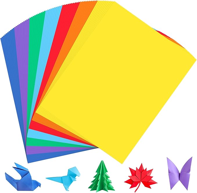 70 Sheets Colored Cardstock -7 Colors 8.5 x 11 inch Art Crafts Construction 65Ib/180g Thick Card Stock for Printer, DIY Cards Making, Scrapbooking UAP01