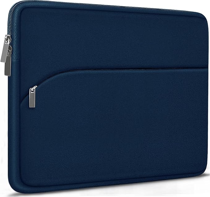 Laptop Sleeve 13.3 inch, Portable Monitor Protective Laptop Case with Front Pocket Computer Bag Compatible with MacBook Air Pro 13.3 inch 14 inch, Dell, HP, Deep Blue