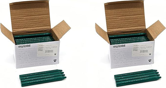 Craytastic! Bulk Unwrapped Crayons Box of 52 (Green) for Crafting, Parties, Kids - Paperless Crayons, No Paper Wrapper - Safety Tested Compliant with ASTM D-4236 (Pack of 2)