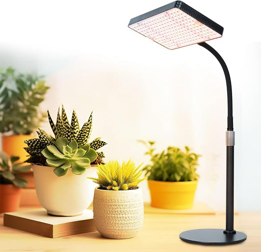 FECiDA Desk Grow Lights for Indoor Plants, Bonsai, Seed Starting, Seedlings | UV-IR In Full Spectrum, 25 Watt Power Draw, 16"-24" Height Adjustable, Simple Physical Switch, Plug and Play