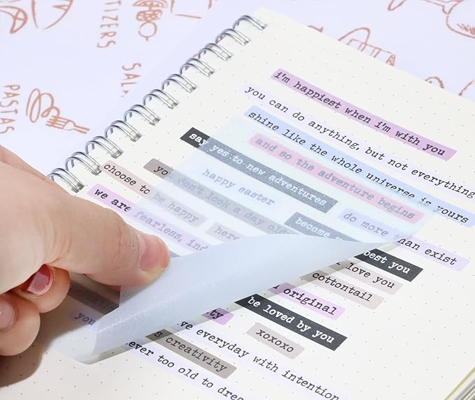 ONLYKXY 4Pack Mixed Shape Transparent Sticky Notes for Annotating,Glitter Pastel Color Waterproof Index Sticker Self-Stick Book Tabs 200Sheets Soft PET Marker Memo Pad for Home School Office (Blue)