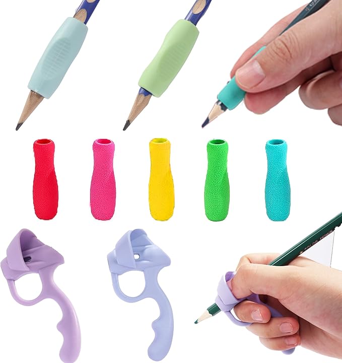 9 Pack Pencil Grips for Kids Handwriting,Pencil Gripper Holder Posture Correction for Preschooler Training, Pen Writing Aid Tool for Kids Preschools Students (9pcs Multicolor)