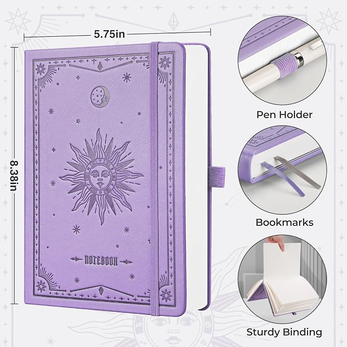 EMSHOI Blank Journal Notebook, 320 Pages, A5 Size (5.7'' x 8.3'')