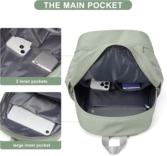 coofay Gym Backpack For Women Waterproof Sports Backpack With Shoe Compartment Lightweight Travel Backpacks Small Gym Bag Dance Volleyball Backpacks
