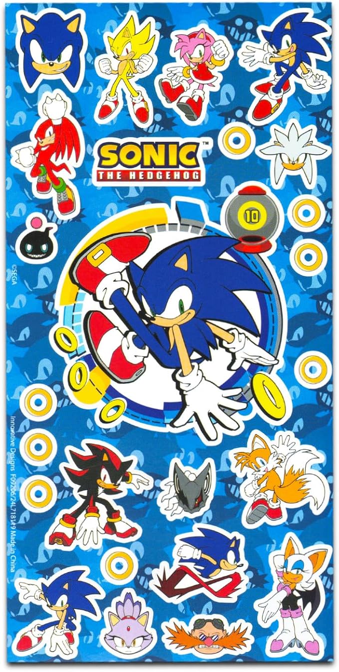 Sonic the Hedgehog Coloring Book for Kids Ages 4-8 - Bundle with Sonic and Shadow Coloring Pages, Activities, Games Plus Sonic Stickers, More | Sonic Activity Book Set for Boys