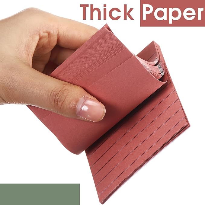 AmazingSpark 12 Pack Vintage Lined Sticky Notes 3x3 inch Post Ruled Stickies Super Self Stick Power Memo Pads Multi Colors Notes Pads Vintage Aesthetic School Office Supplies Accessories