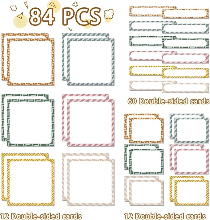Small Group Management Pocket Chart for School, Class Jobs Chart with 48 Pockets & 84 Cards, Small Group Organizer for Classroom, Teacher Supplies (Black)
