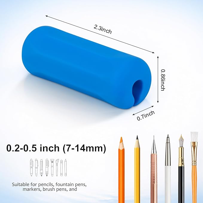 5-Pack Weighted Pencil Grips, Handwriting Aid for Children, Elderly, or Special Needs (Color 2)