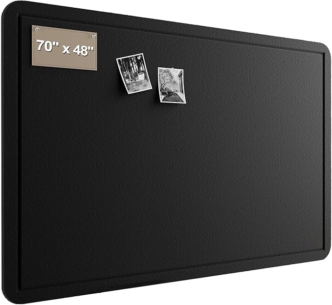 Felt Bulletin Board for Wall 72" x 48" Unfolded Size, Large Frameless Felt Pin Board, Soft Cork Board Alternative for Office, Home Planning, Notes, Photos & Wall Decor, Foldable Shipping, Easy Install