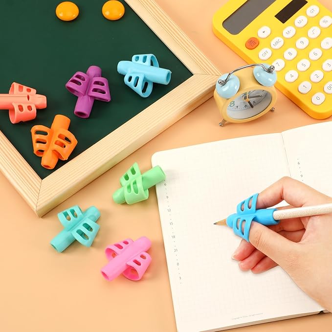 SANNIX 8 Pack Pencil Grips for Handwriting, Grip Posture Correction Training Pen Writing Aid Tool for Preschools Adults Students Elementary Teaching Tools
