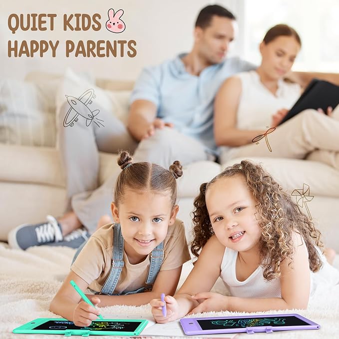Kidopire Toys for 3-6 Year Old Girls Boys, 2Pack LCD Writing Tablet for Kids Doodle Board, Reusable Drawing Board Drawing Tablet Kids, Educational Toys Birthday Gifts for 3 4 5 6 Year Old Girls