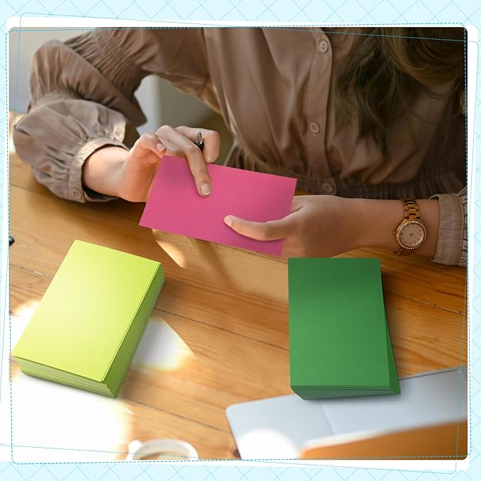 Ctosree 1440 Pcs Colored Index Card Blank Index Note Colored Flash Cards Blank Colorful Study Notecards Flashcards Memo Scratch Pad for Office School Supplies(4 x 6 Inch,Fresh Color)