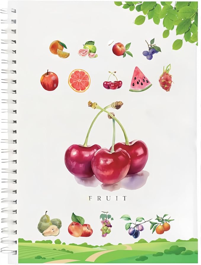 24 Colors Watercolor Book with Paint，Beginner Watercolor Workbook Kit, Watercolors Workbook (Fruit - No Paint)