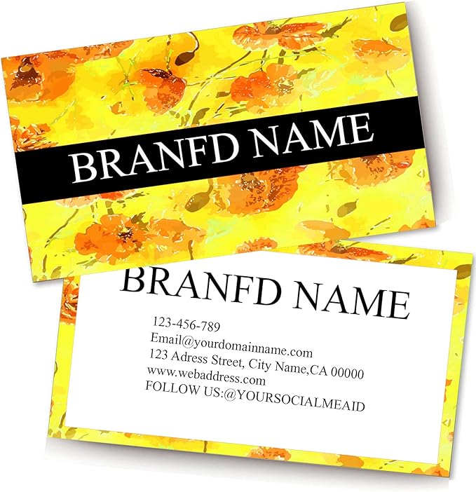 200 pcs Full Color Custom 2 Sides Printed Business Card Custom with Your Logo Two-Sided Design,Personalized Name Card,500 pcs 3.5" x 2" No Additional Charge