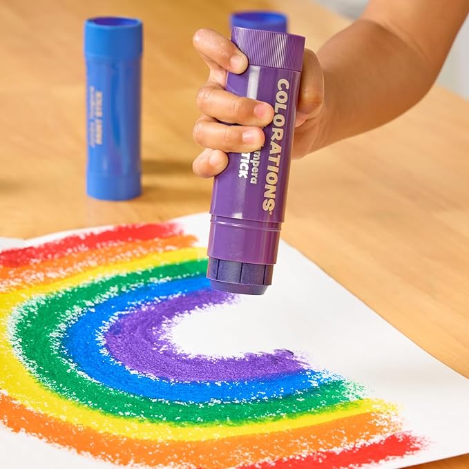Colorations Jumbo Tempera Paint Sticks - 6 Colors