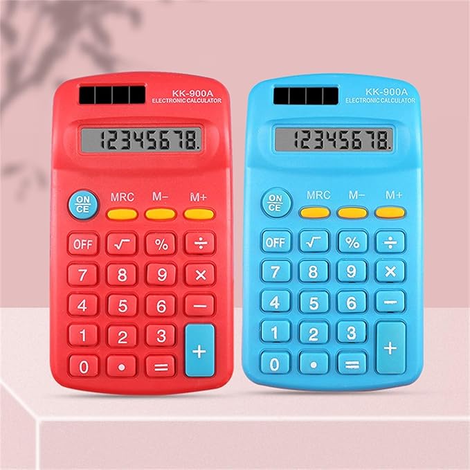 Calculators Desktop,12 Digits Big Buttons Dual Solar Power and Battery Basic Calculator with Large LCD Display,Basic 4 Function Calculator for Students Business Office Home School