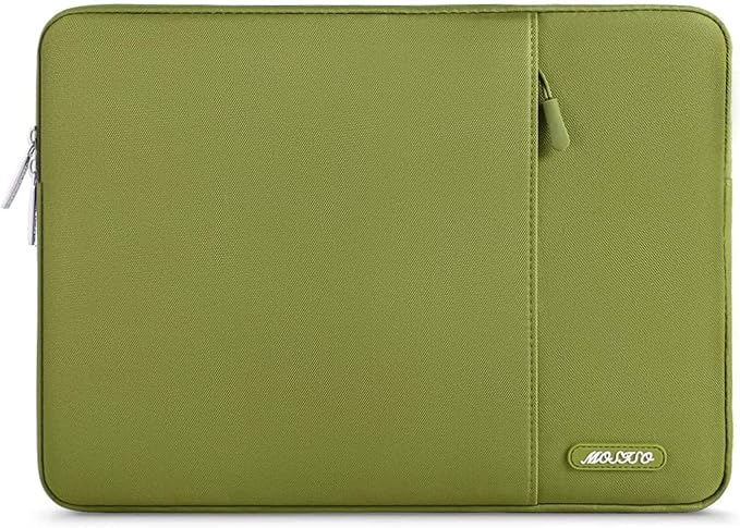 MOSISO Laptop Case 13 inch, Laptop Sleeve Compatible with MacBook Neo/Air/Pro 13 inch with A18/M5/M4/M3/M2/M1 Chip 2026-2016, Polyester Vertical Computer Sleeve Bag with Pocket, Chartreuse