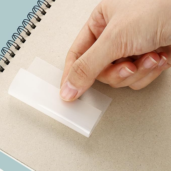 M&G 300 Sheets Transparent Sticky Notes, Waterproof Self-Adhesive Translucent Sticky Notes Pads Clear Post It Notes for Books Annotation School & Office (3x3 inch)